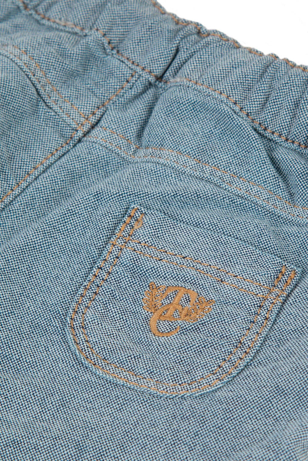 Pantalon - Coton bleu marin