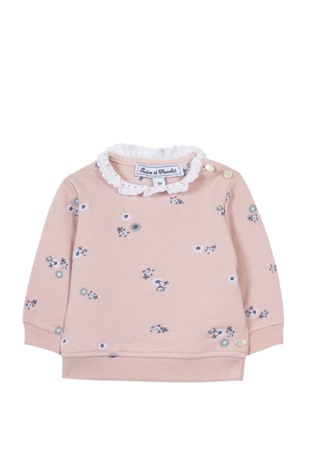 Sweatshirt - Lilas Embrodery floral