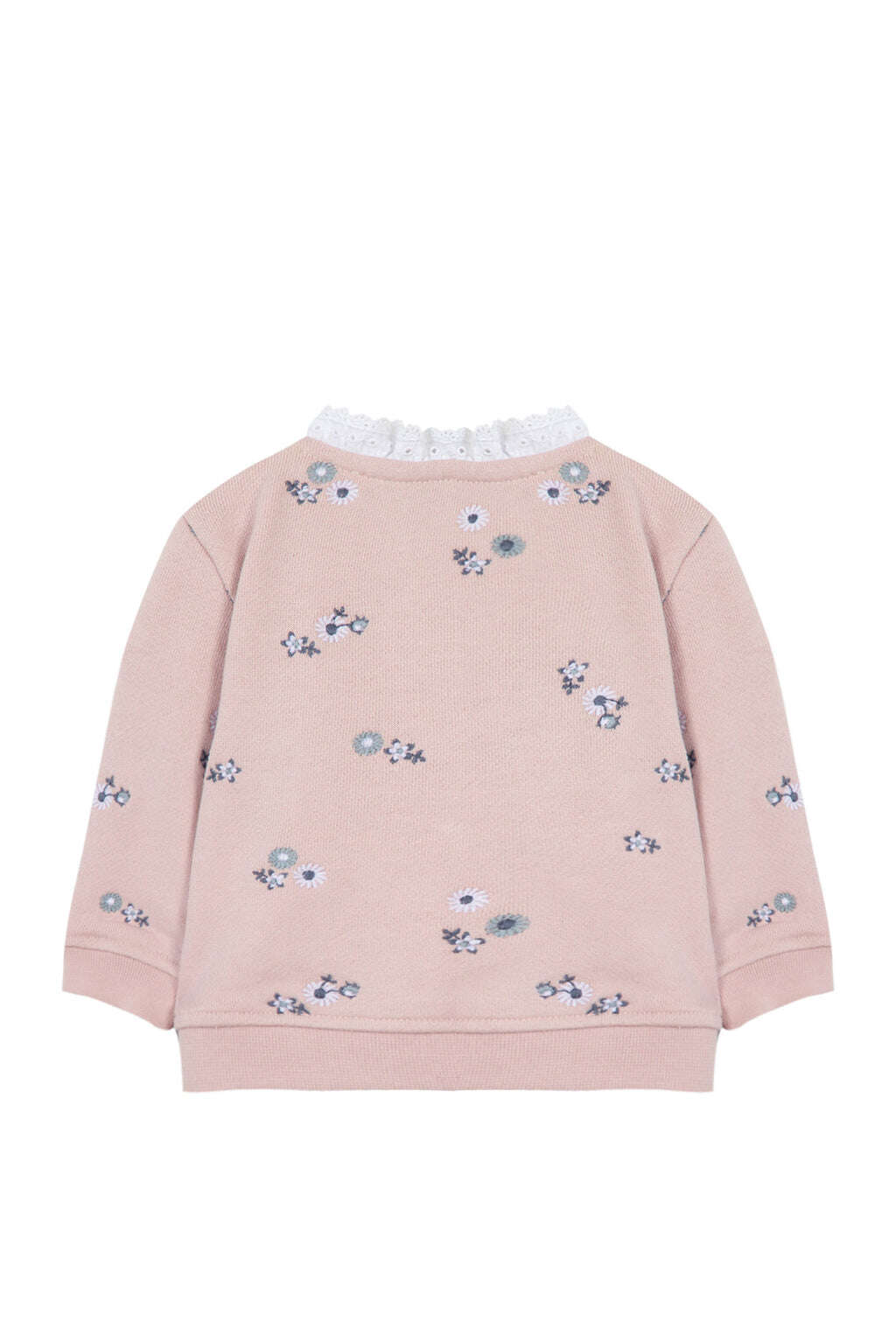 Sweat-shirt - Lilas broderie florale