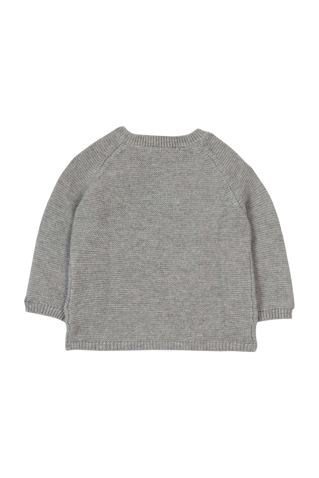 Pull - Gris chiné broderie ours