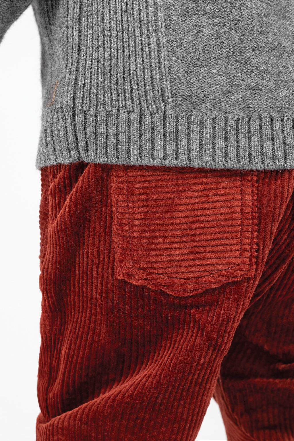 Trousers - Red dark Corduroy