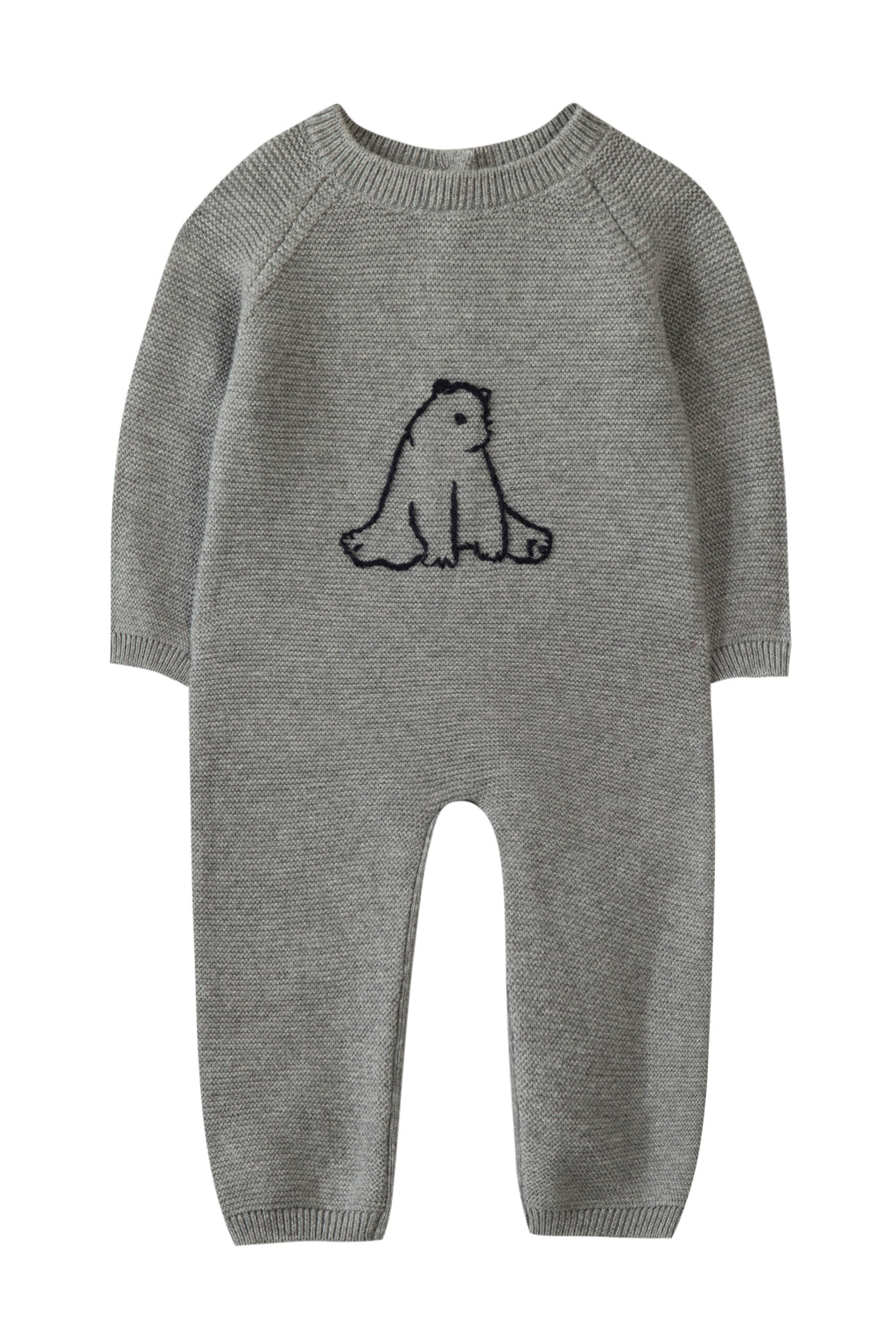 Suit long - Grey China Embrodery bear