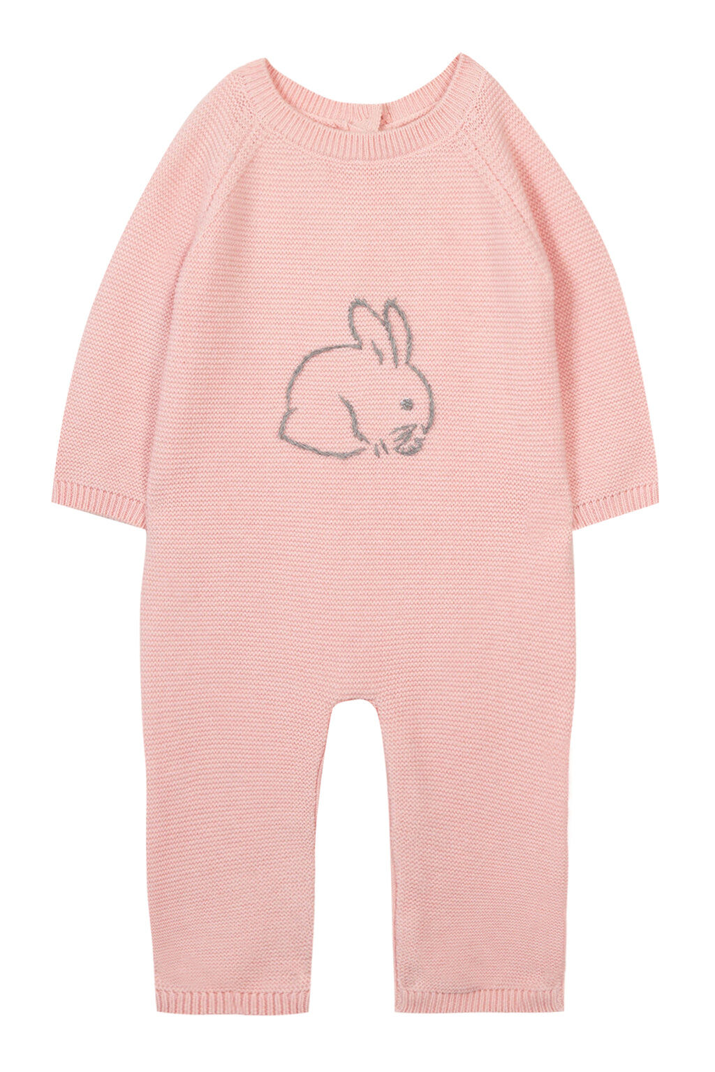 Suit long - Pale pink Embrodery rabbit