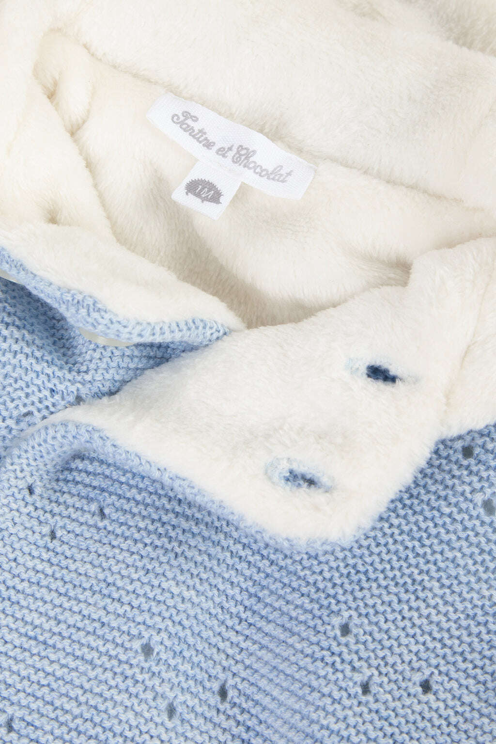 Coat - Sky blue knitting