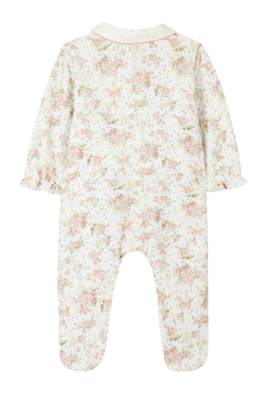 Pyjamas - Mother-of-pearl Velvet Print flowery