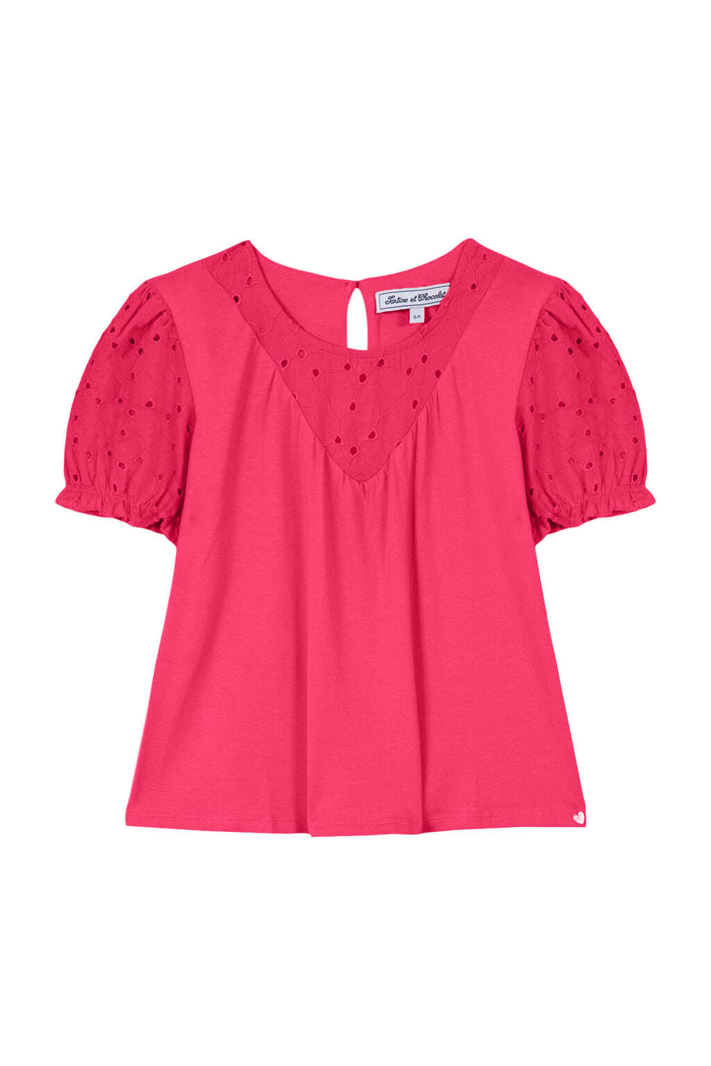 T-shirt - bougainvillier broderie anglaise