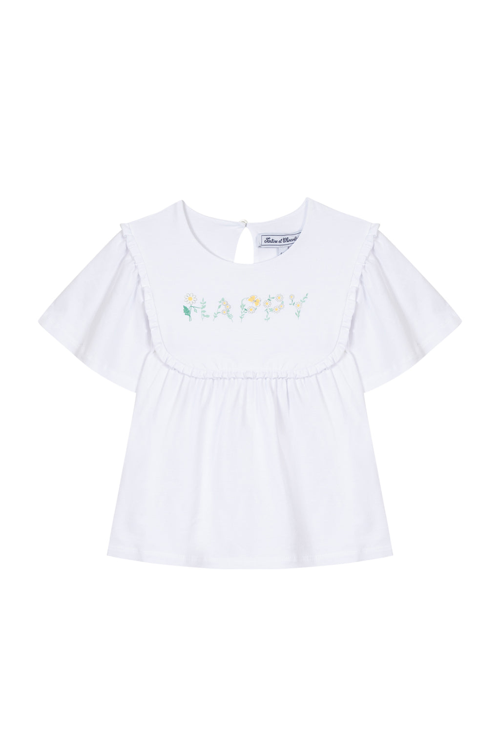 T-shirt - Imprimé Happy Jaune pâle