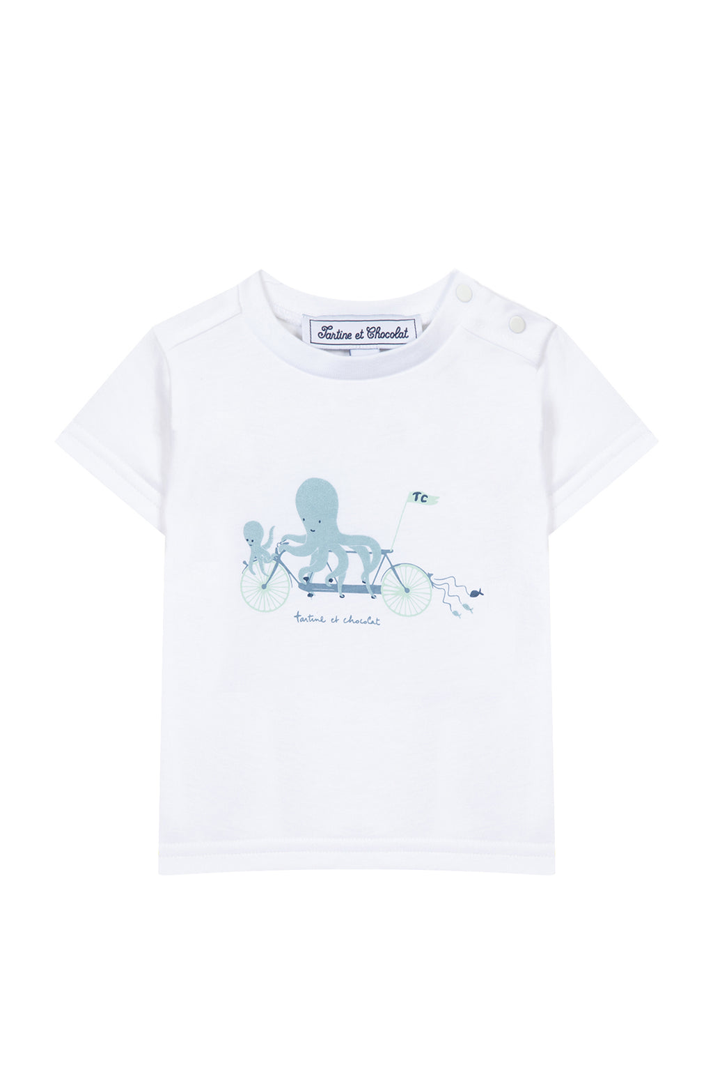 T-shirt -  Vert illustration pieuvre
