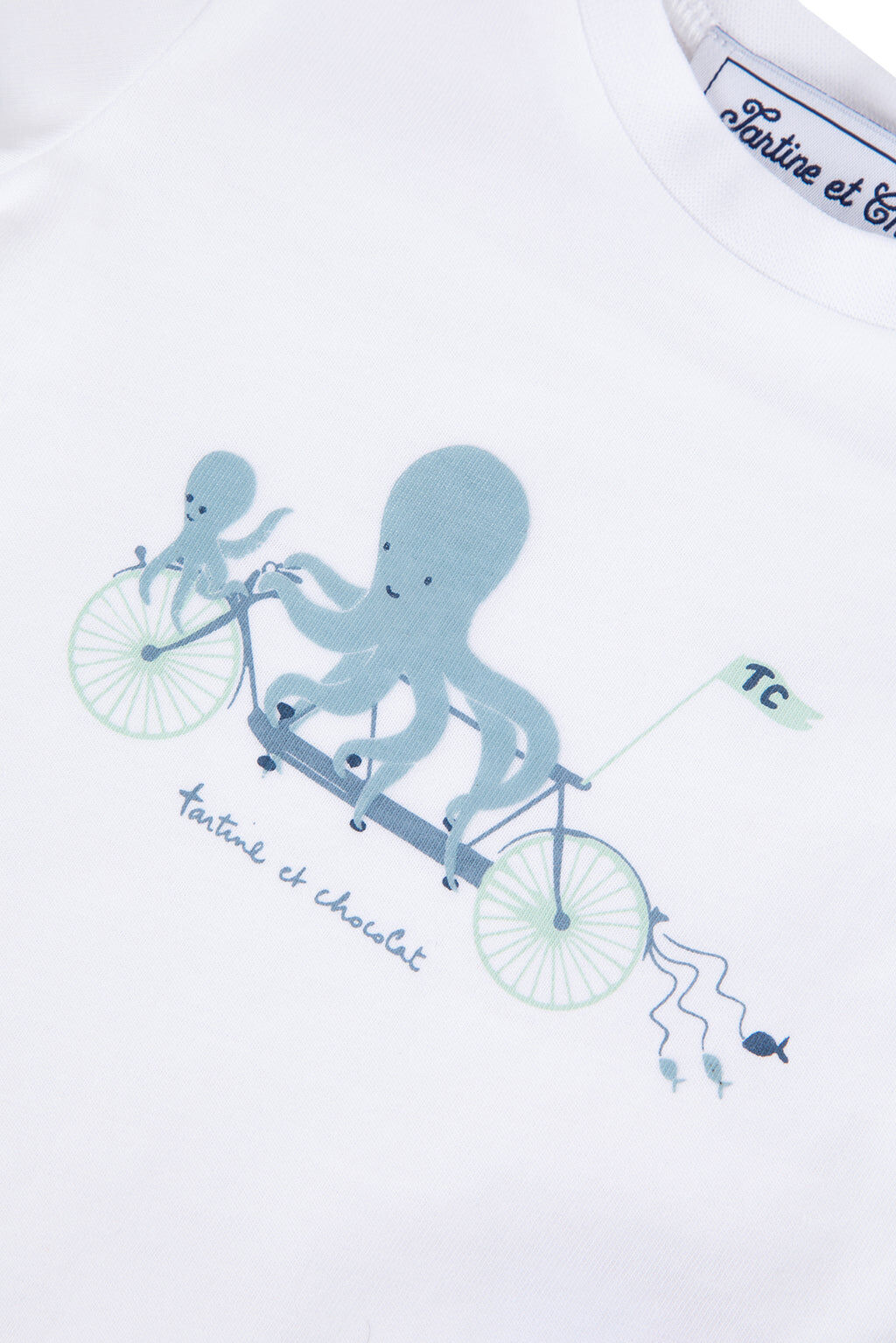 T-shirt -  Vert illustration pieuvre